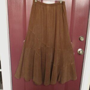 Tianello Long Full Skirt "Rawhide" Brown LARGE